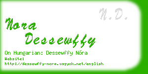 nora dessewffy business card
